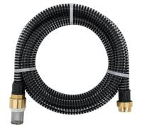 vidaXL Tuyau d'aspiration avec raccords en laiton 10 m 25 mm Noir