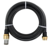 vidaXL Tuyau d'aspiration avec raccords en laiton 3 m 25 mm Noir