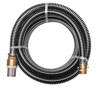 vidaXL Tuyau d'aspiration avec raccords en laiton 7 m 25 mm Noir