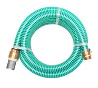 vidaXL Tuyau d'Aspiration avec Raccords en Laiton 7 m Vert Pompes de Jardin