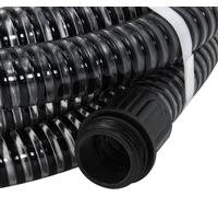 vidaXL Tuyau d'aspiration avec raccords en laiton noir 1,1" 3 m PVC