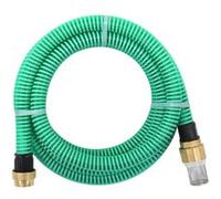 vidaXL Tuyau d'aspiration avec raccords en laiton 1,1" 3 m PVC Vert