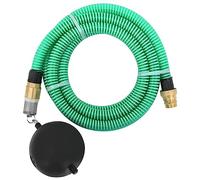 vidaXL Tuyau d'Aspiration avec Raccords en Laiton Pompe de Jardin Tuyau d'Arrosage Installations d'Eau Domestique Filtres à Eau Vert 1,1" 20 m PVC