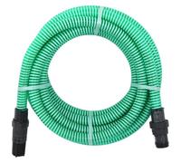 vidaXL Tuyau d'Aspiration avec Raccords en PVC Pompe de Jardin Tuyau d'Arrosage Installations d'Eau Domestique Filtres à Eau Vert 1" 4 m PVC