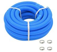 vidaXL Tuyau de piscine avec colliers de serrage Bleu 38 mm 12 m