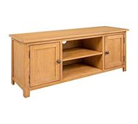 vidaXL TV Cabinet 110x35x44 cm Solid Oak Wood, Wooden TV Stand, TV Unit, TV Stand, Wooden TV Stands, TV Units, TV Stands, Side Cabinet, Side cabinets