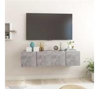 vidaXL Tv-hangmeubelen 2 st 60x30x30 cm betongrijs804521 Gris G