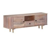 vidaXL Meuble TV 118x30x40 cm Bois d'acacia massif Marron