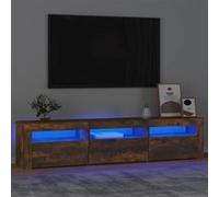 vidaXL Tv-meubel met LED-verlichting 180x35x40 cm gerookt eikenkleurig3152759 chêne G