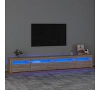 Vidaxl Meuble Tv Avec Lumières Led Chêne Sonoma