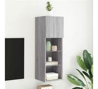 vidaXL Tv-meubel met LED-verlichting 30,5x30x90 cm grijs sonoma eiken837011 Gris G