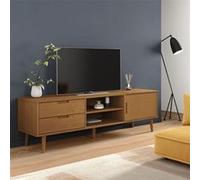 Vidaxl Meuble Tv Molde Marron 158x40x49 Cm Bois De Pin Massif Marron