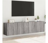 Tv-meubels 2 st wandgemonteerd 80x30x41 cm grijs sonoma eiken836963