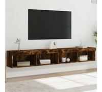 Tv-meubels met LED-verlichting 2 st 100x30x30 cm gerookt eiken837164