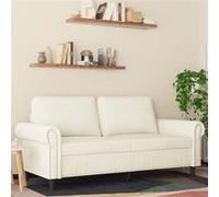 Tweezitsbank 140 cm fluweel crÃmekleurig359537