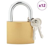 vidaXL U Lock avec Clés Laiton 6 x 2 x 9,1 cm Fer