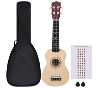 vidaXL Ukulele soprano Set pour enfants avec sac bois foncé 21