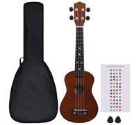 vidaXL Ukulele soprano Set pour enfants avec sac bois foncé 23