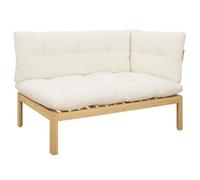 vidaXL Unité de canapé d'angle Acacia Clair et Blanc Crème
