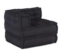 vidaXL Poufs modulaires 3 pièces en tissu anthracite Modèle G