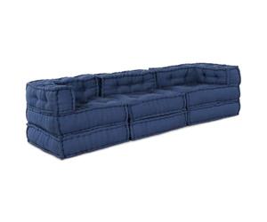 vidaXL Unité de canapé modulaire Tissu Indigo 210 x 70 x 56 cm