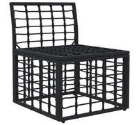 vidaXL Unité de canapé sans accoudoir modulable pour extérieur Noir