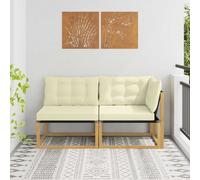vidaXL Unité de canapé sectionnel Blanc 162,5 x 83 x 73 cm