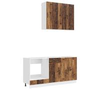vidaXL Unité de Cuisine Kalmar 5 pcs Bois Ancien Bois d'ingénierie, Meuble de Cuisine, Solution de Rangement, Organisateur Moderne, étagère, déco intérieure, Style chez soi