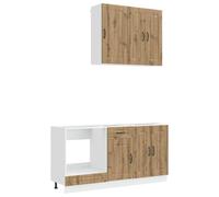 vidaXL Unité de Cuisine Kalmar 5 pcs Chêne Artisanal Bois d'ingénierie, Meuble de Cuisine, Solution de Rangement, Organisateur Moderne, étagère, déco intérieure, Style chez soi