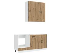 vidaXL Unité de Cuisine Kalmar 5 pcs Chêne Artisanal Bois d'ingénierie, Meuble de Cuisine, Solution de Rangement, Organisateur Moderne, étagère, déco intérieure, Style chez soi