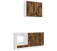 vidaXL Unité de Cuisine Kalmar 5 pcs Chêne fumé Bois d'ingénierie, Meuble de Cuisine, Solution de Rangement, Organisateur Moderne, étagère, déco intérieure, Style chez soi
