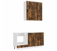 vidaXL Unité de Cuisine Kalmar 5 pcs Chêne fumé Bois d'ingénierie, Meuble de Cuisine, Solution de Rangement, Organisateur Moderne, étagère, déco intérieure, Style chez soi