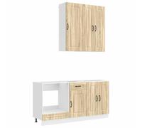 vidaXL Unité de Cuisine Kalmar 5 pcs Chêne Sonoma Bois d'ingénierie, Meuble de Cuisine, Solution de Rangement, Organisateur Moderne, étagère, déco intérieure, Style chez soi