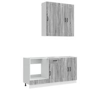 vidaXL Unité de Cuisine Kalmar 5 pcs Sonoma Gris Bois d'ingénierie, Meuble de Cuisine, Solution de Rangement, Organisateur Moderne, étagère, déco intérieure, Style chez soi