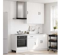 vidaXL Unité de cuisine LUCCA 5 pc Blanc 3438265