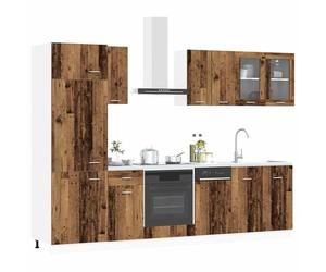 vidaXL Unité de Cuisine Lyon 8 pc Bois Ancien Bois d'ingénierie