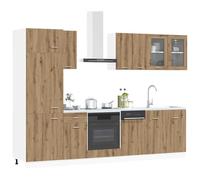 vidaXL Unité de Cuisine Lyon 8 pc Chêne Artisanal Bois d'ingénierie