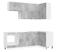 Unité de cuisine avec tiroir LYON 8 pc Bois d'ingénierie moderne vidaXL vidaXL