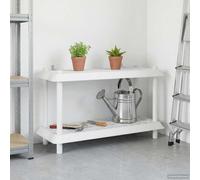 vidaXL Unité de rangement 2 niveaux 100 x 40 x 55,5 cm PP Blanc