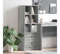 Vidaxl Unité De Rangement Grise Sonoma Gris Panneau De Particules Moyenne Gris