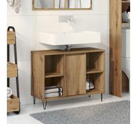 Vidaxl Unité De Salle De Bain Chêne Artisan Bois D'ingénierie Moyenne