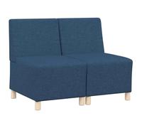 vidaXL Unité de Sofa Modulaire sans Accoudoirs 2 pcs Bleu, Salon, Canapé Modern, Matériau Respirant, Canapé Durable, Sièges Modulables, Agencement Polyvalent, Confort Intérieur