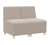 vidaXL Unité de Sofa Modulaire sans Accoudoirs 2 pcs Gris Clair, Canapé Moderne, modulable pour Salon, Assise Durable, Tissu Polyvalent, mobilier Minimaliste, Confort créatif