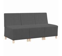 vidaXL Unité de Sofa Modulaire sans Accoudoirs 3 pc Gris foncé