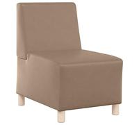 vidaXL Unité de Sofa Modulaire sans Accoudoirs Cappuccino, Canapé Modulaire pour Le Salon, Résistant aux Rayures, Tissu Anti-Taches, Canapé en Faux Cuir