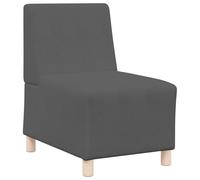 vidaXL Unité de Sofa Modulaire sans Accoudoirs Gris foncé, Canapé sans accoudoirs, Assise modulable, Mousse Durable, Tissu Respirant, Cadre en contreplaqué, Style Urbain