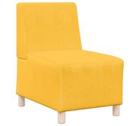 vidaXL Unité de Sofa Modulaire sans Accoudoirs Jaune Clair, Canapé sans accoudoirs, Assise modulable, Mousse Durable, Tissu Respirant, Cadre en contreplaqué, Style Urbain
