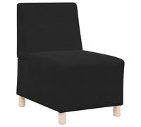 vidaXL Unité de Sofa Modulaire sans Accoudoirs Noir 55 x 74 x 82 cm, Canapé Modulable sans Accoudoirs en Velours Moderne pour Le Salon, Tissu Stylé, Agencement Flexible, Toucher Doux