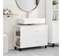 vidaXL Unité de vanité de salle de bain Blanc 80 x 35 x 60 cm 889385