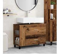 vidaXL Unité de vanité de salle de bain Bois ancien 80 x 35 x 60 cm 889393